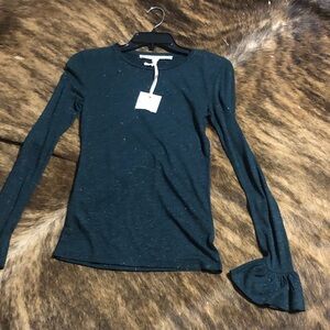 Chelsea & Violet sparkly green shirt in xs